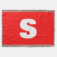 Lettre initiale Monogramme Style moderne Rouge Bla