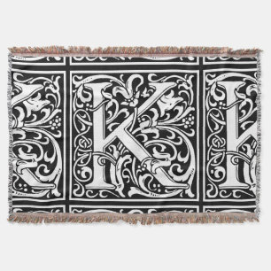 Couverture Lettre K Monogramme médiéval Art Nouveau