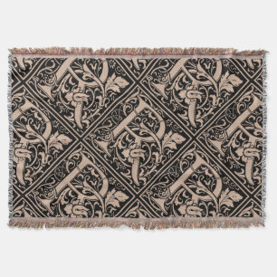 Couverture Lettre R Monogramme médiéval Art Nouveau