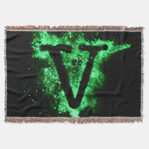 COUVERTURE LETTRE V MAJUSCULE VERTE