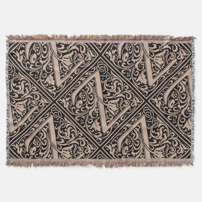 Couverture Lettre Z Monogramme médiéval Art Nouveau (Devant)