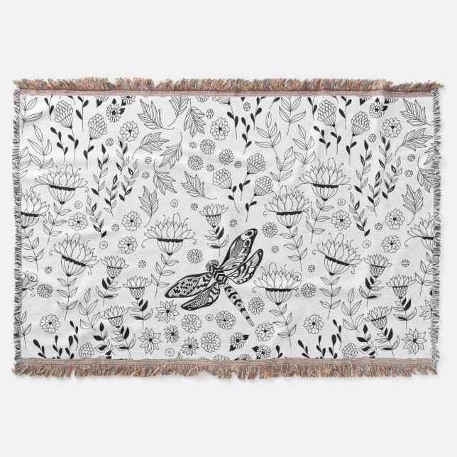 Couverture libellule et fleurs (Devant)