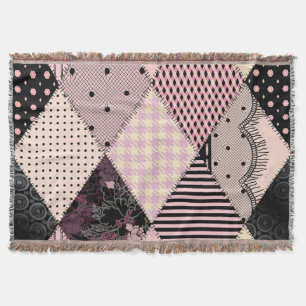 Couverture Lingerie Textile : Motif Patchwork Vintage