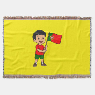 Couverture Little Boy Waving Portuguese Flag - Cute Portugal