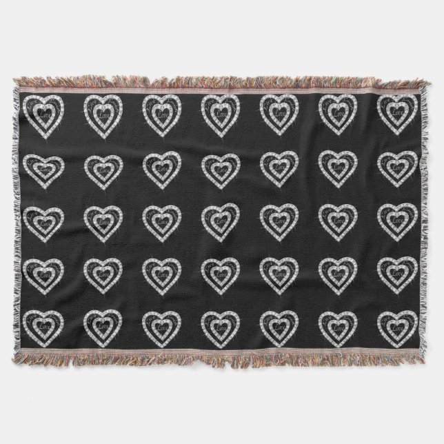 Couverture Live Laugh Love Diamond Hearts Lancer la couvertur (Devant)