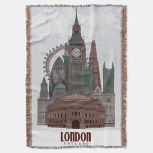 Couverture Londres en nuages rouge et vert