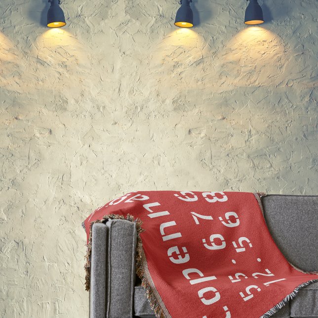 Couverture Longitude de la Latitude de Copenhague (Coordinating home decor and drinkware available)