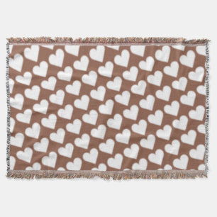 Couverture Love Blanket Coeurs Amoureux Jeter Cadeaux Blanche
