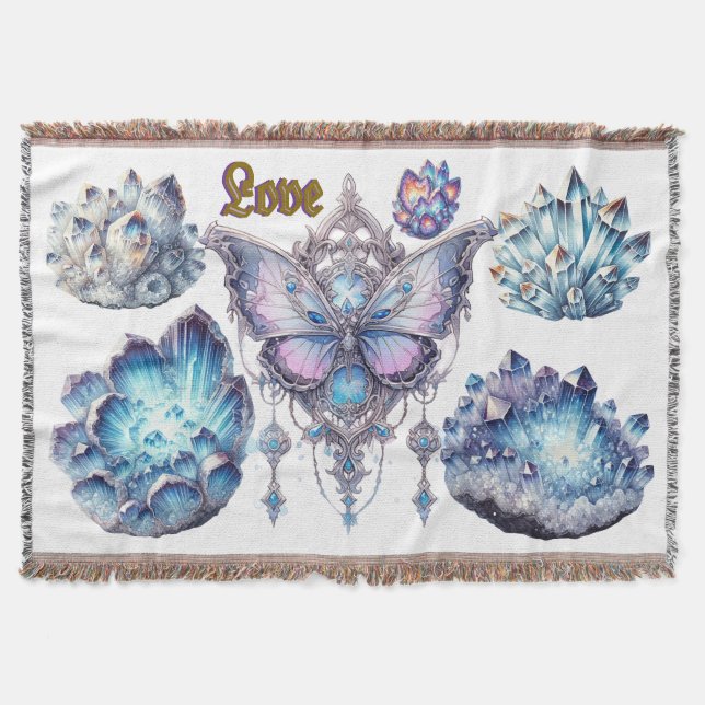 Couverture Love Butterfly Floral Frame Basic Dark T-Shirt (Devant)