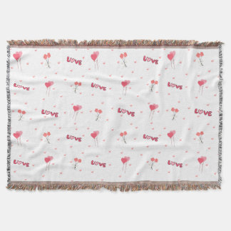 Couverture Love Heart Flower Blanket