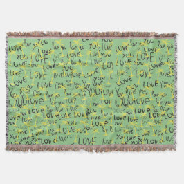 Couverture Love You Texte Motif Typographie créative