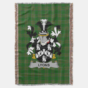 Couverture Lyons irlandais ou Lyne Manteau d'armoiries Family
