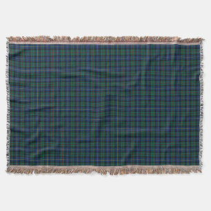 Couverture MacLeod bleu-foncé et vert de plaid de clan de