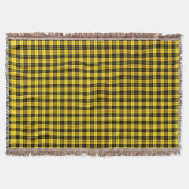 Couverture MacLeod Clan Tartan écossais jaune et noir