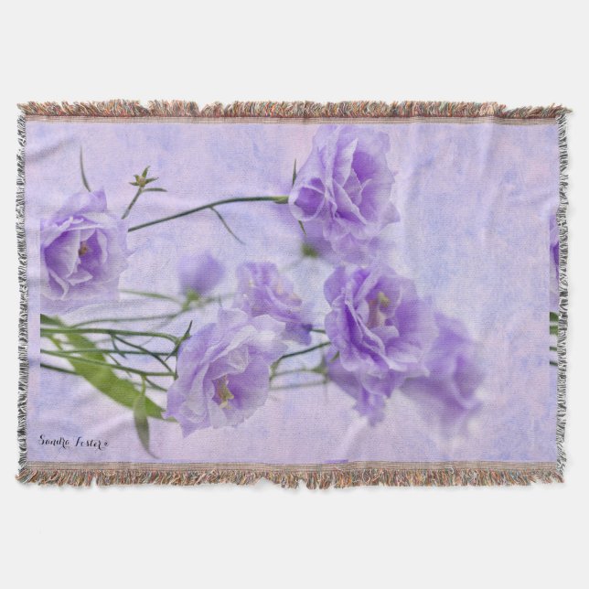 Couverture Macro Fleurs Campanella Violet (Devant)