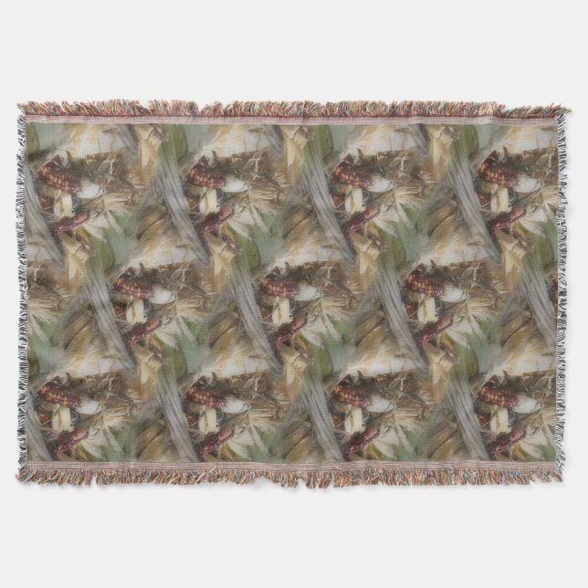 Couverture Maïs indien en osier Panier Motif de la nature (Devant)