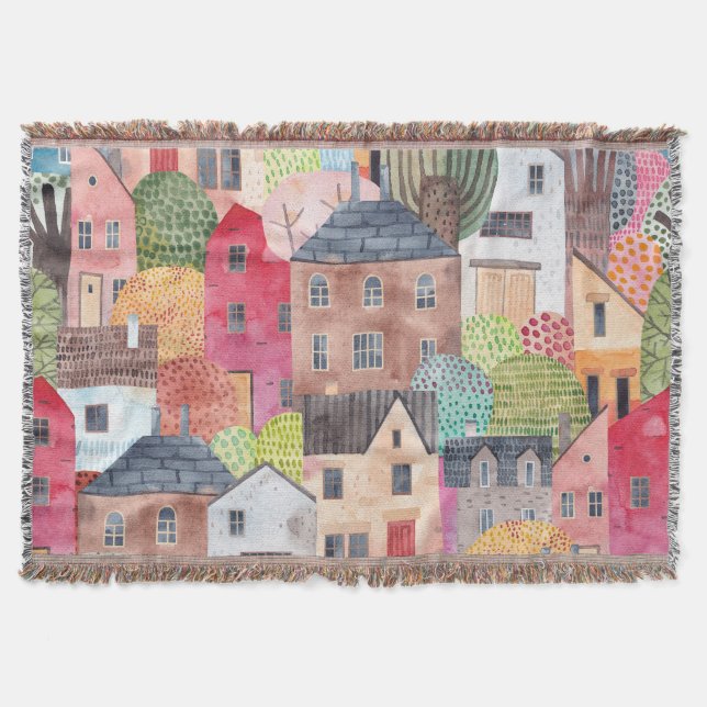 Couverture Maisons Abstraites : Aquarelle Arrière - plan sans (Devant)