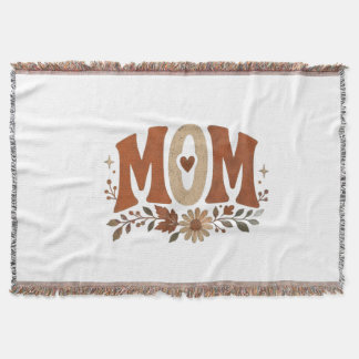 Couverture Maman Bohème Floral Terracotta Rétro Terne Sauvage