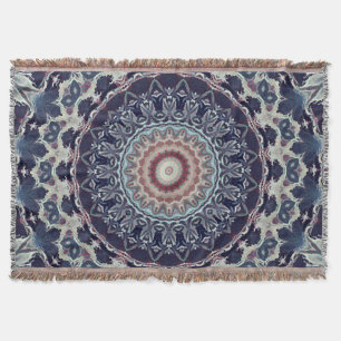 Couverture Mandala ronde sans couture motif arabe k