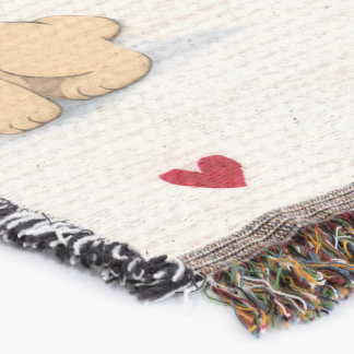 Couverture Manta con Patrón de Bulldog Francés con Corazones.