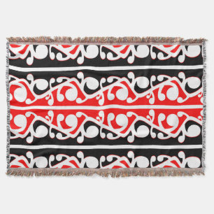 Couverture Maori Kowhaiwhai Motif tribal