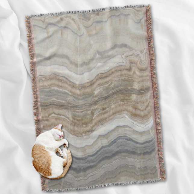 Couverture marbre gris brun scandinave minimaliste (minimalist scandinavian granite brown grey marble throw blanket)