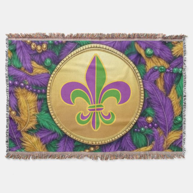 Couverture Mardi Gras Fleur de lis (Devant)