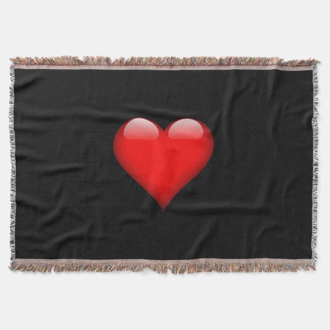 Couverture Mariage Amour Tendance Cœur Rouge (Devant)