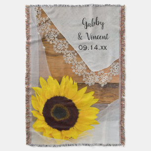 Couverture Mariage campagnard de tournesol et dentelle
