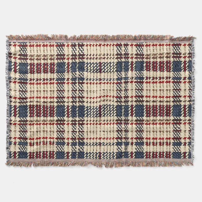 Couverture Marine et Red Cosy Plaid Motif (Devant)