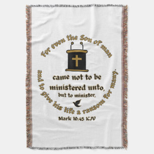 Couverture Mark 10:45 KJV Bible Verse Faith Avec Écritures