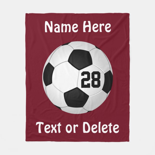 Couverture marron de jet du football PERSONNALISÉE (Devant)