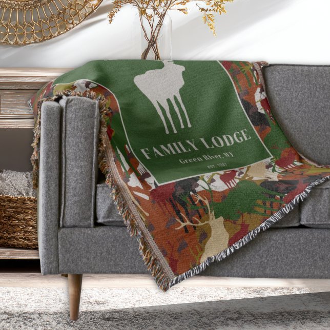 Couverture Marron Vert Camouflage Personnalisé (Créateur téléchargé)