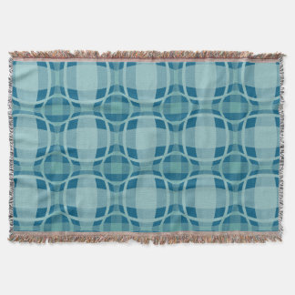 Couverture Mazipoodles Carré Cercle Carreaux Bébé Bleu