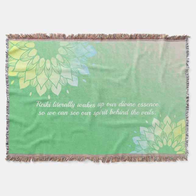 Couverture Méditation Yoga Instructeur Gold Foil Mandala Cita (Devant)