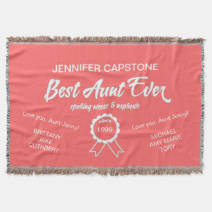 Couverture Meilleure tante personnalisable Ever
