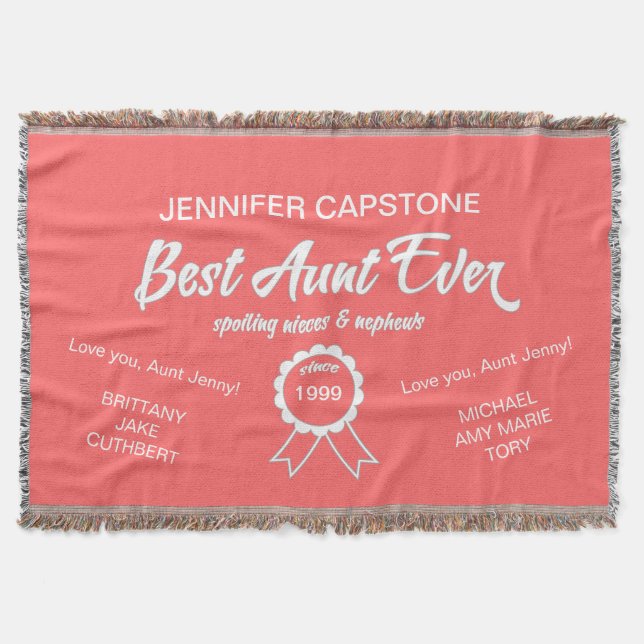 Couverture Meilleure tante personnalisable Ever (Devant)
