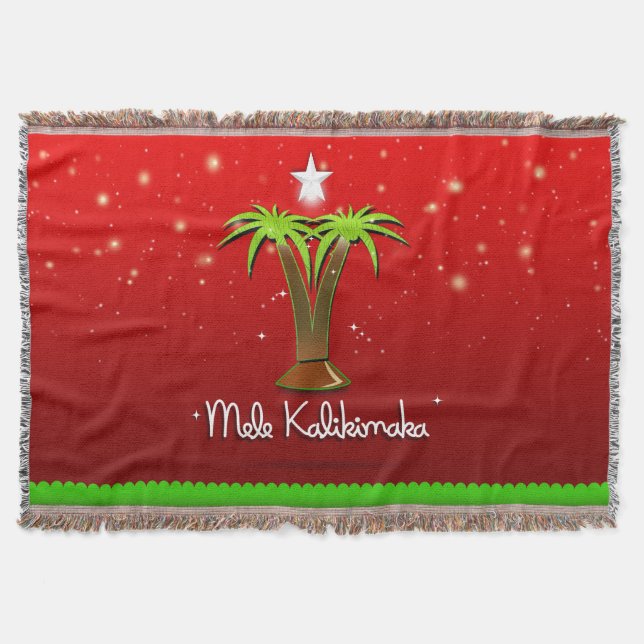 Couverture Mele Kalikimaka Palm Tree pour Noël (Devant)