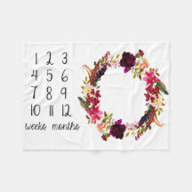 Couverture mensuelle de bébé de photo d'étape