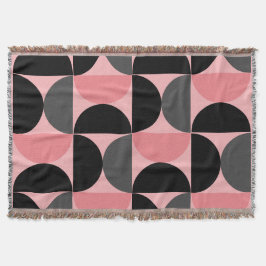 Couverture Mi-siècle moderne rose noir et gris