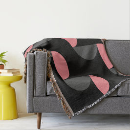 Couverture Mi-siècle moderne rose noir et gris