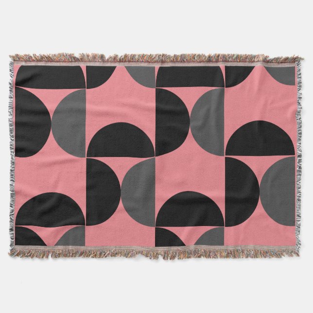 Couverture Mi-siècle moderne rose noir et gris (Devant)