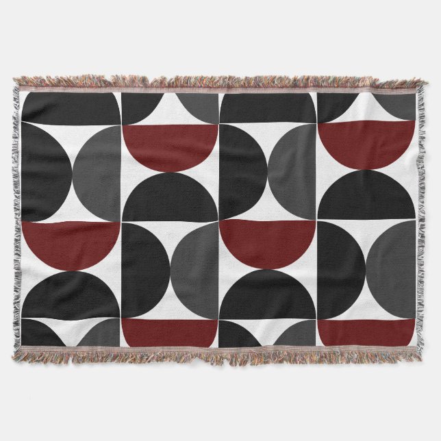 Couverture Mi-siècle moderne rouge noir et gris (Devant)