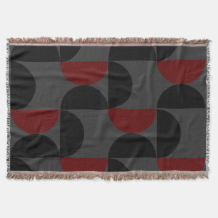 Couverture Mi-siècle moderne rouge noir et gris
