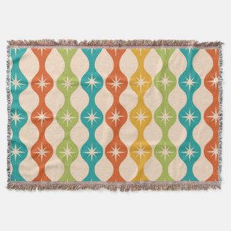 Couverture Mid Century Retro Starbursts on ogee pattern
