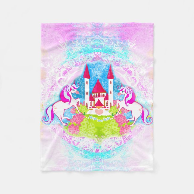 couverture mignonne d'ouatine de licornes (Devant)