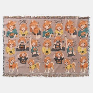 Couverture Mignonne fille renard anime Halloween Expressions