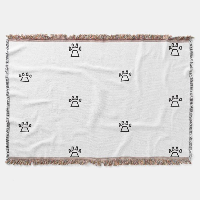 Couverture Minimalist Geometric Dog Paw Pattern (Devant)