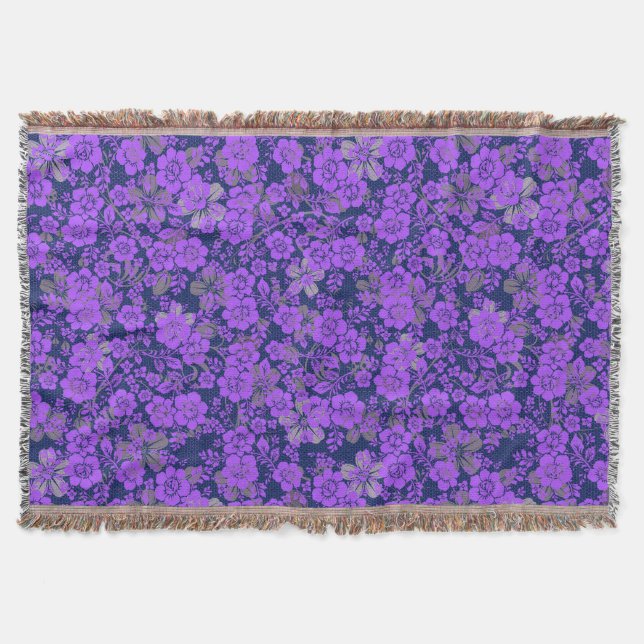 Couverture Modèle floral 15.Purple.b DBlue BG (Devant)