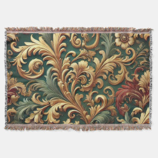 Couverture Modèle Floral Baroque Royal
